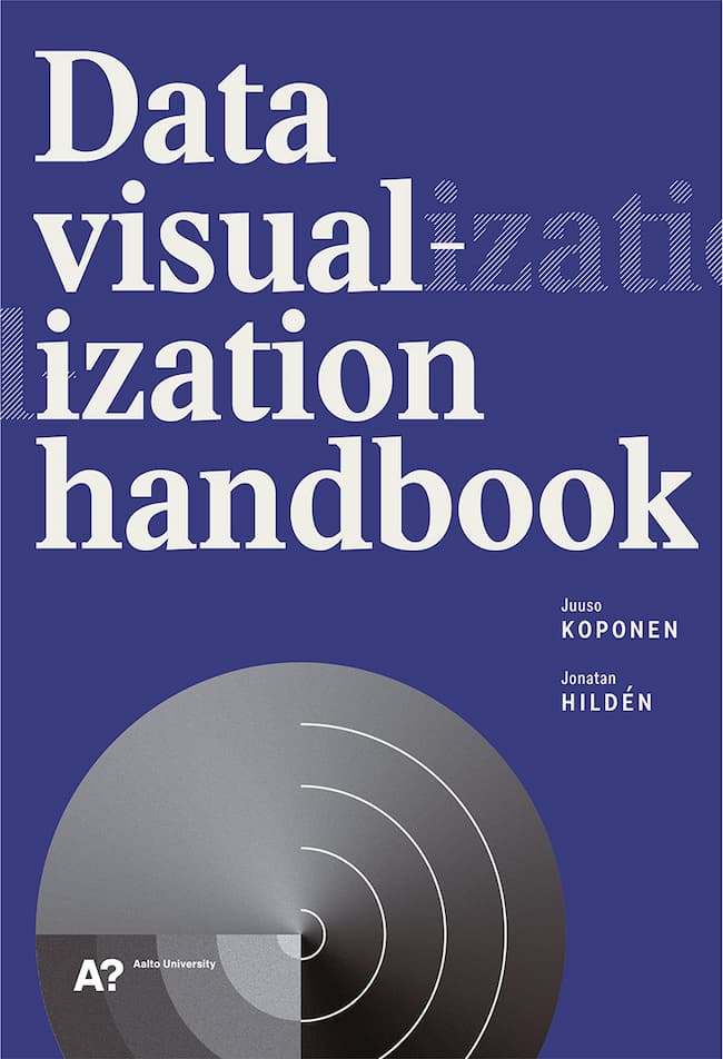 Dark blue cover of Data visualization handbook